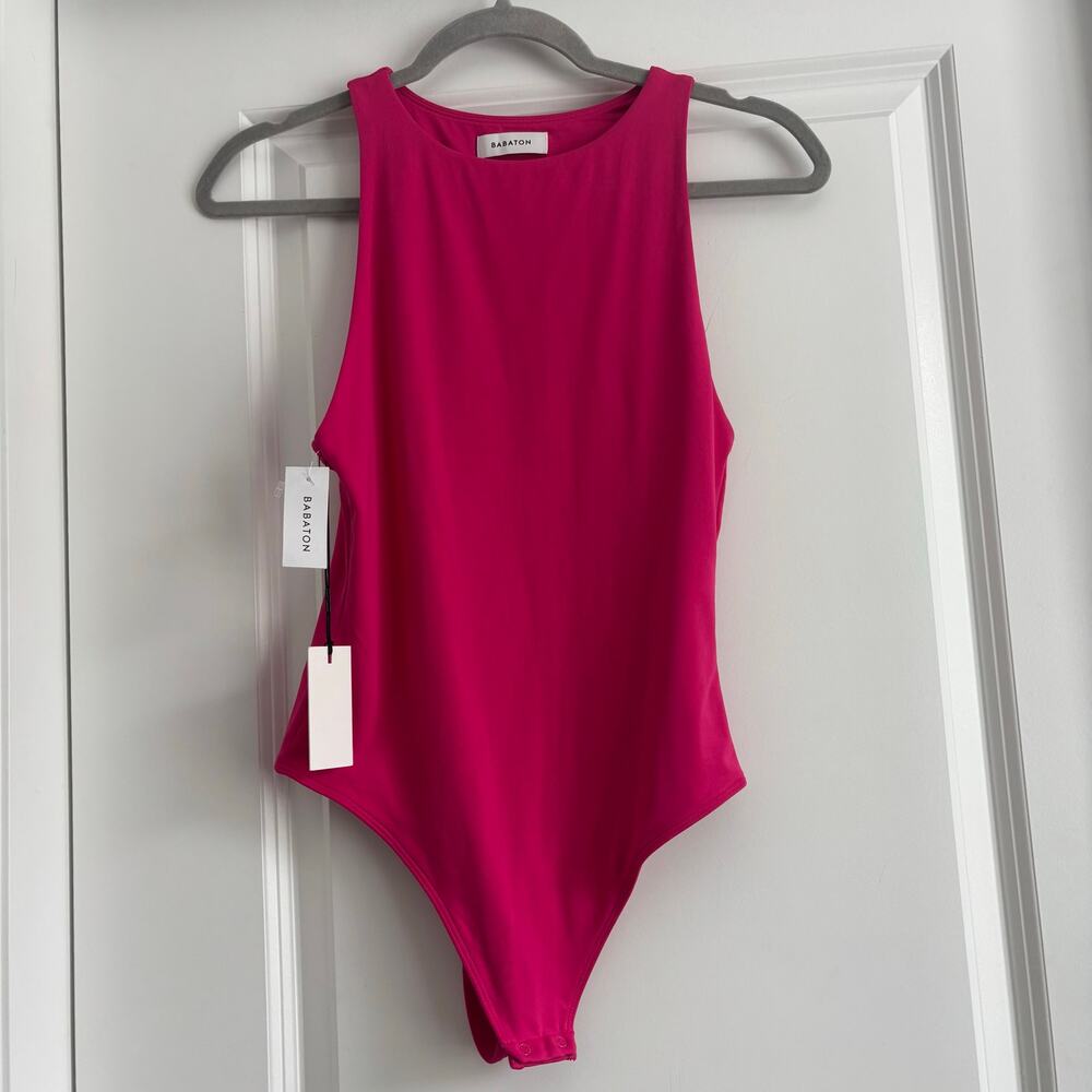 NWT Aritzia Babaton Contour '90s Bodysuit Pink Size SP